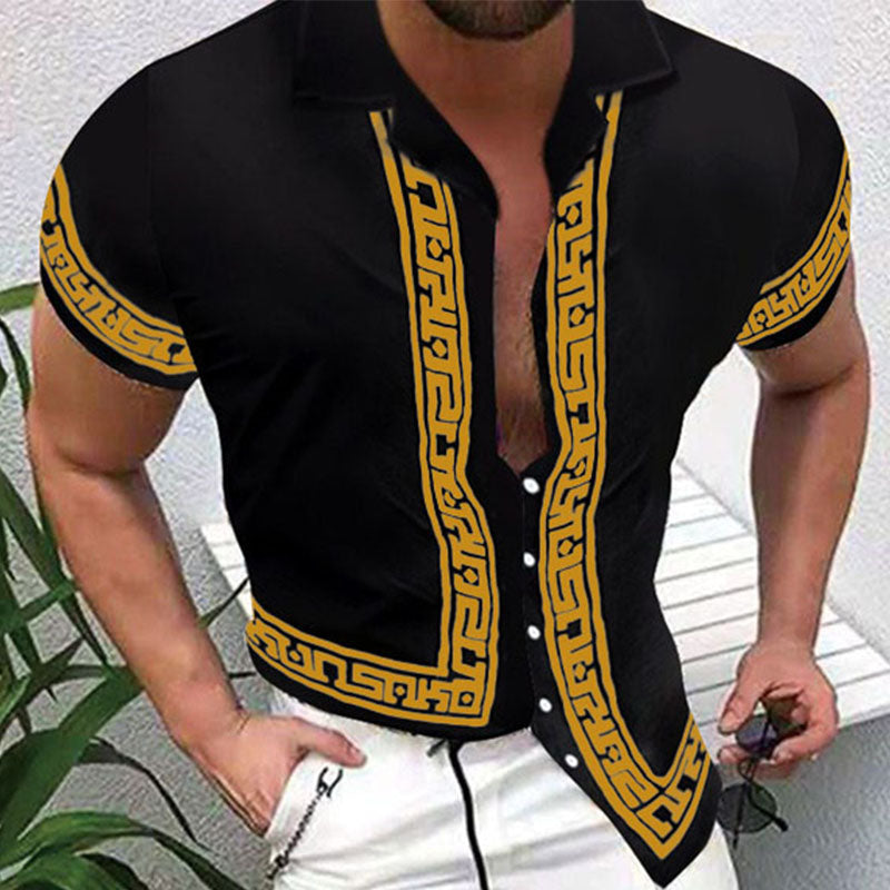 Casual printed short sleeve shirt