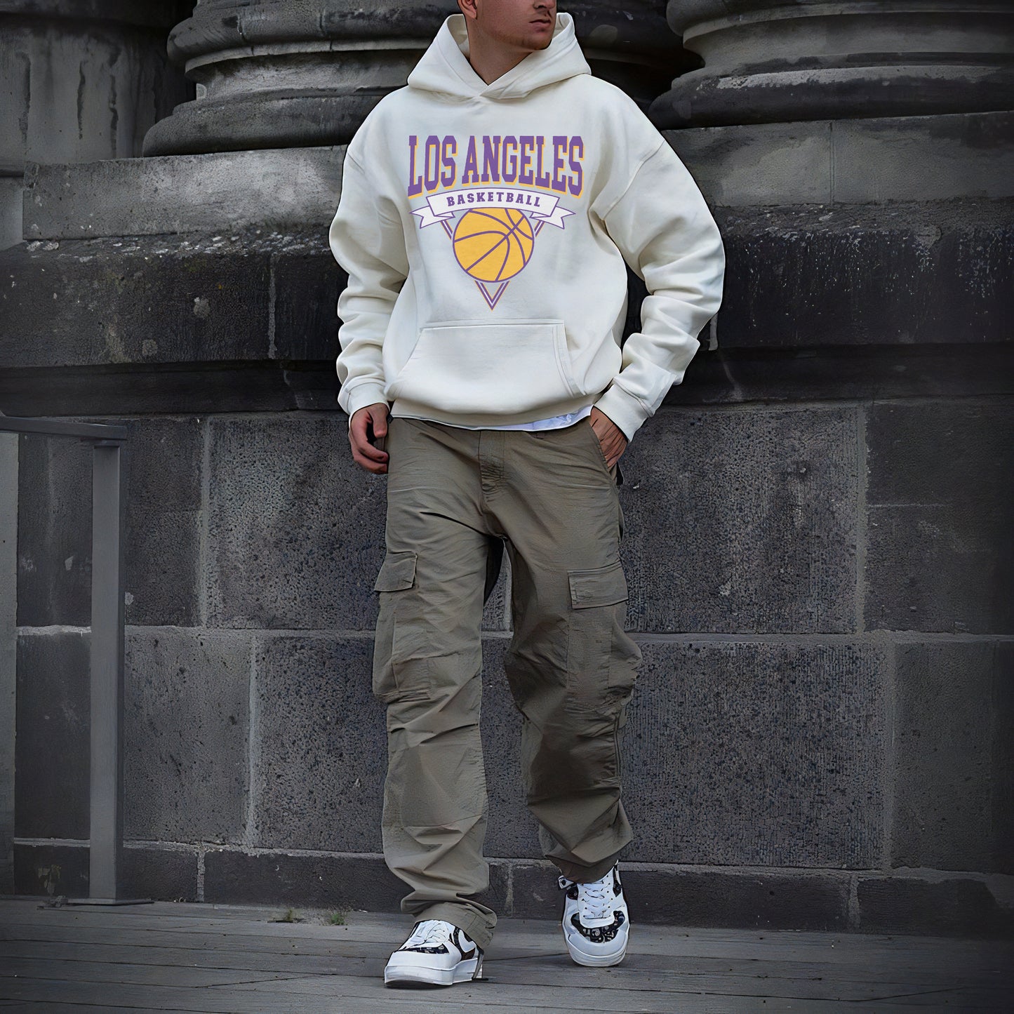 Los Angeles Basketball Men's Oversized Hoodies