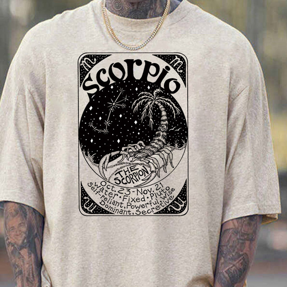 Scorpio Graphic Print Casual Men's T-Shirt