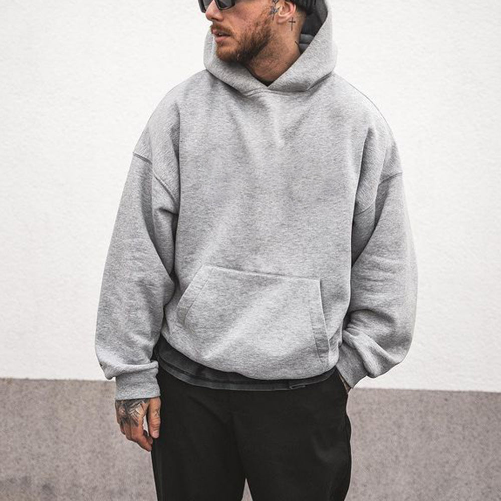 Plain Basic Casual Men's Long Sleeve Sweatshirt