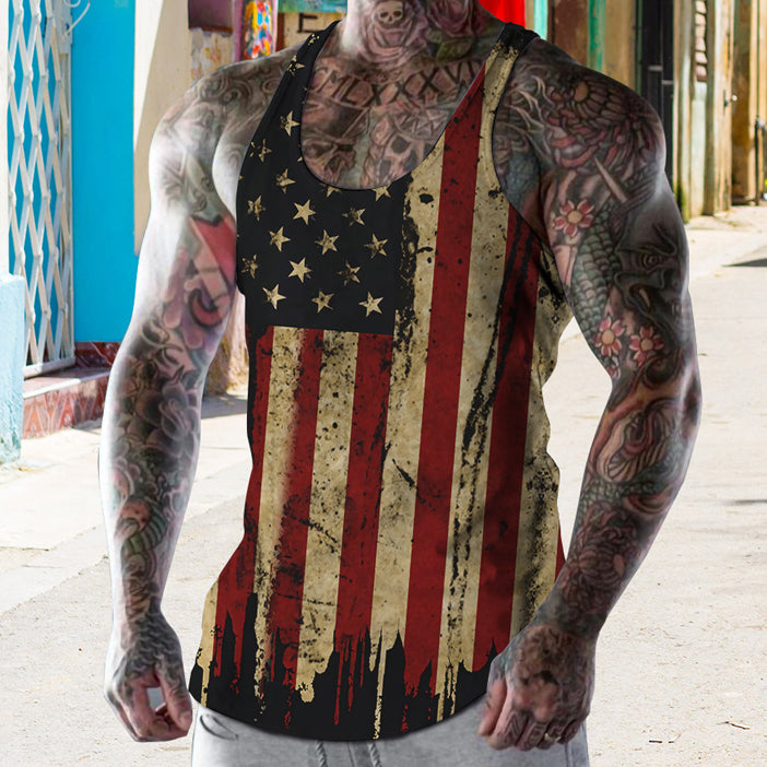 Retro Trend Personality Street Casual Pattern Vest