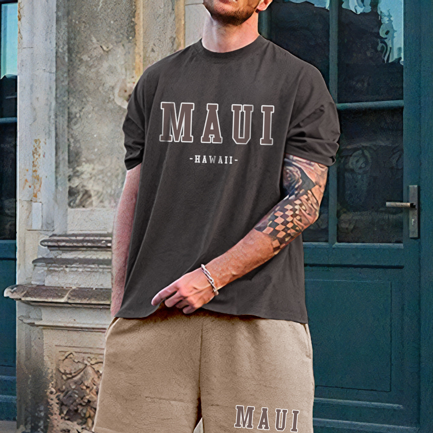 Maui Men's Streetwear Fashion Sport Tracksuits