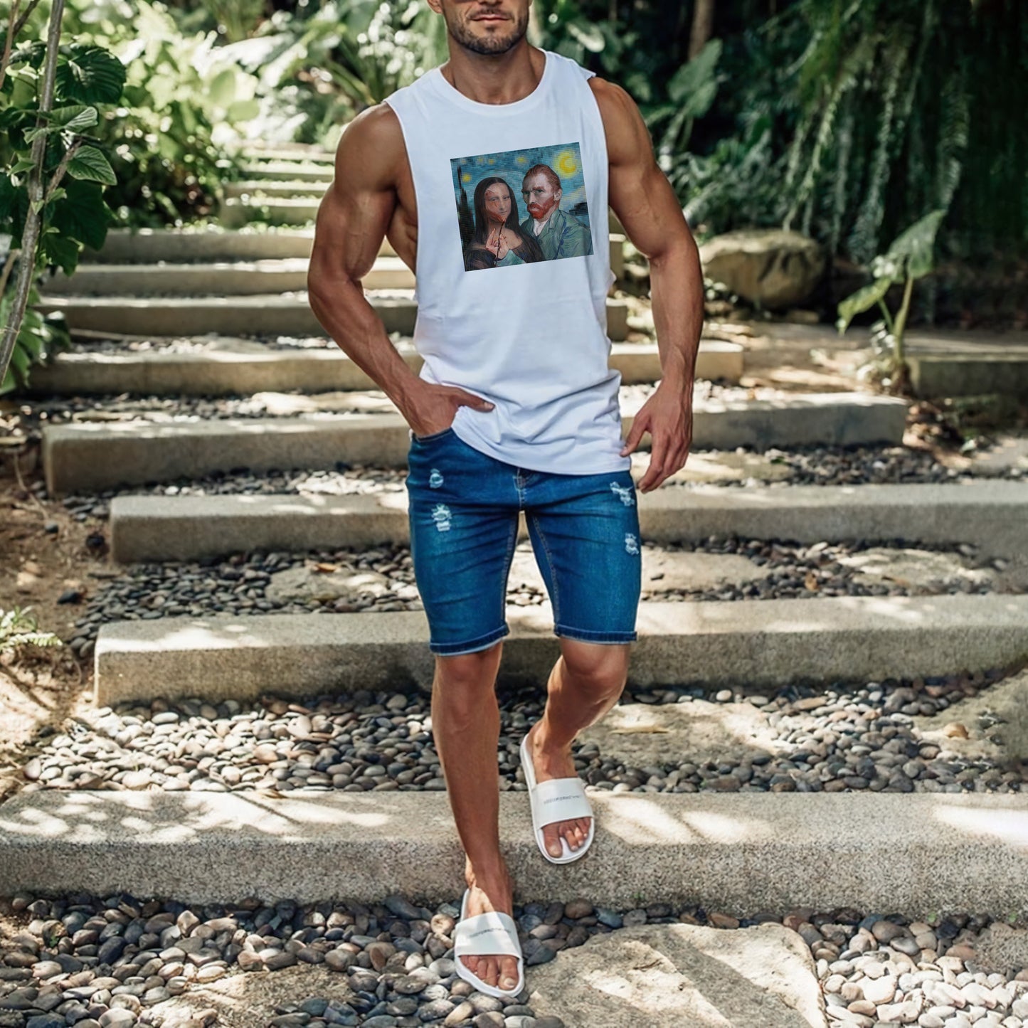 NOVAROPA™ Van Gogh and Mona Lisa Men's Tank Top