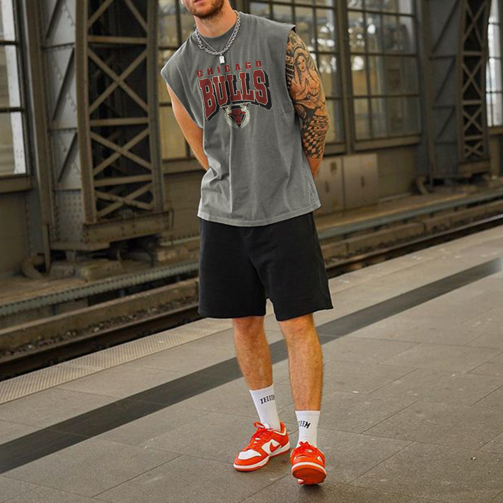 Chicago Bulls Men's Sportswear Casual Tank Tops-B