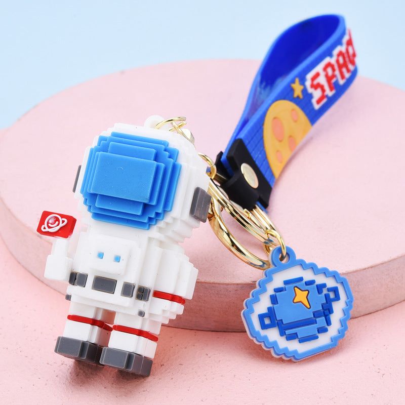 Building Block Space Astronaut Keychain