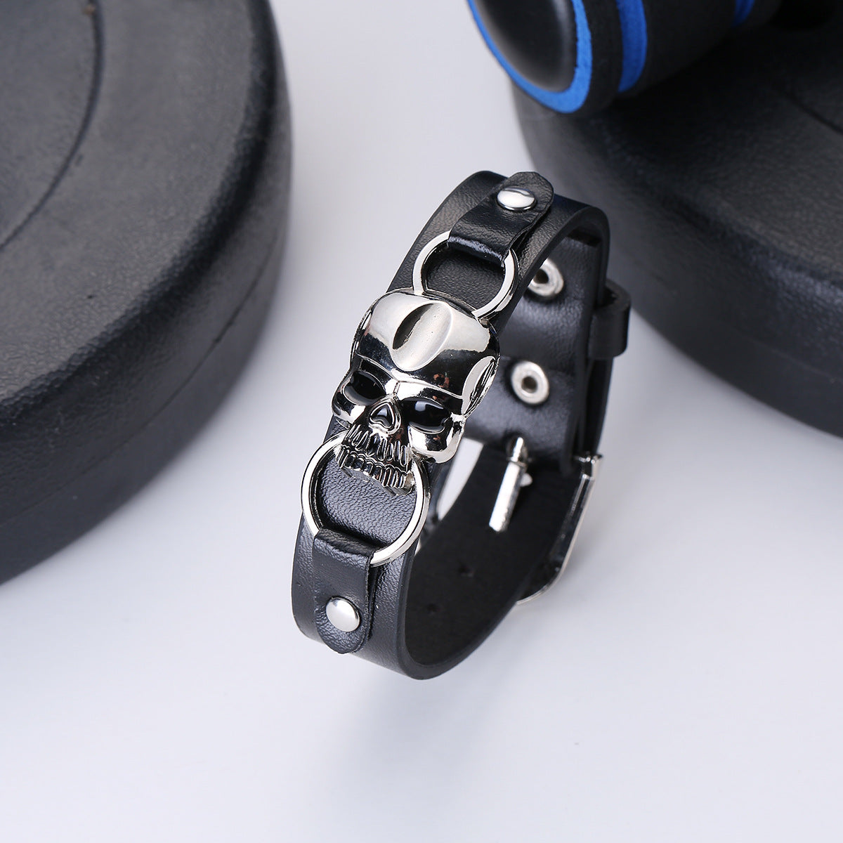 Personalized Punk Skull Vintage Leather Bracelet