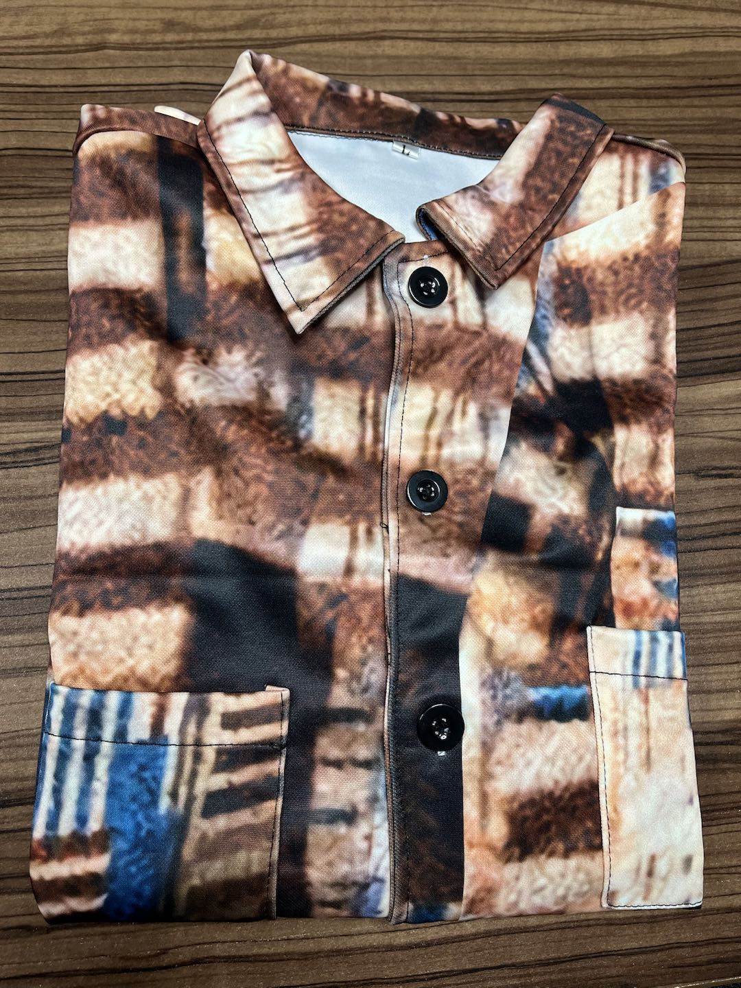 Clearance-Men's Printed Button Down Shirt