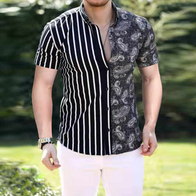 Casual printed short sleeve shirt