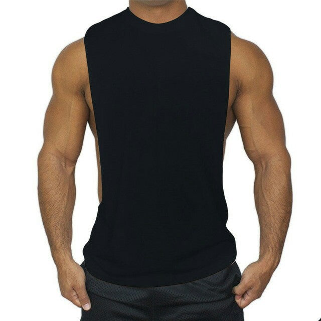 Plain Sports Fitness Loose Casual Men's Vest