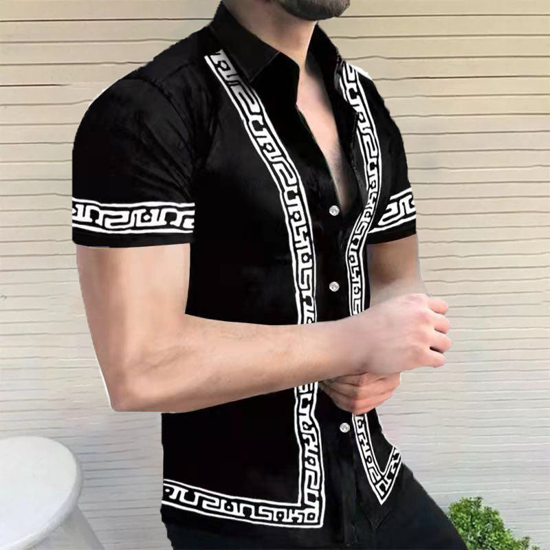 Printed short sleeve shirt