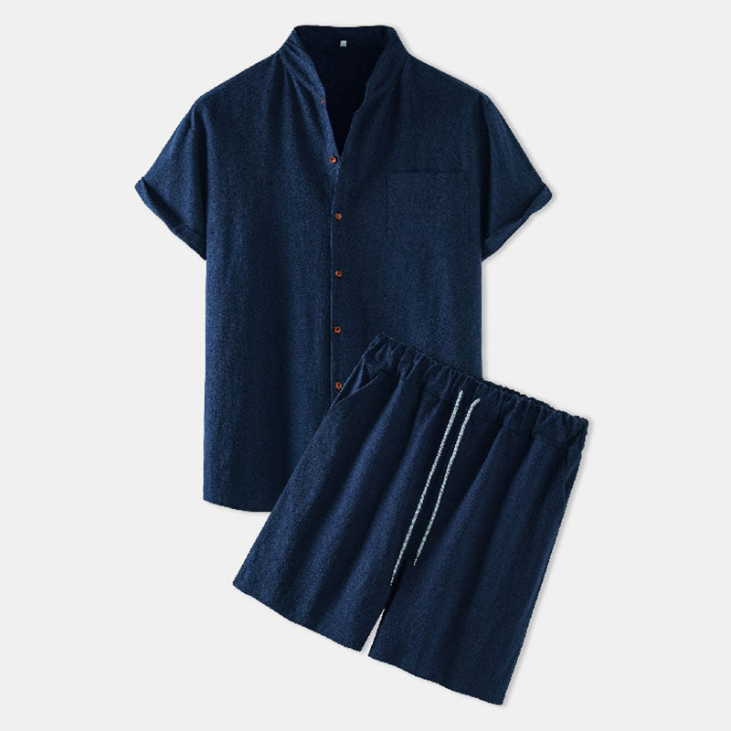 Men's lapel Print Two-piece Suit