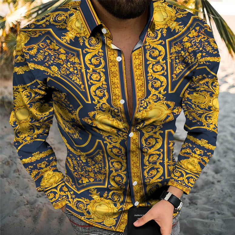 Beach Vacation Unique Trend Personality Fashion Vacation Long Sleeve Shirt