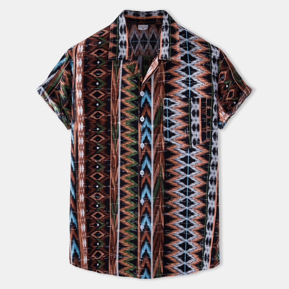 Casual Vacation Print Two-piece Suit