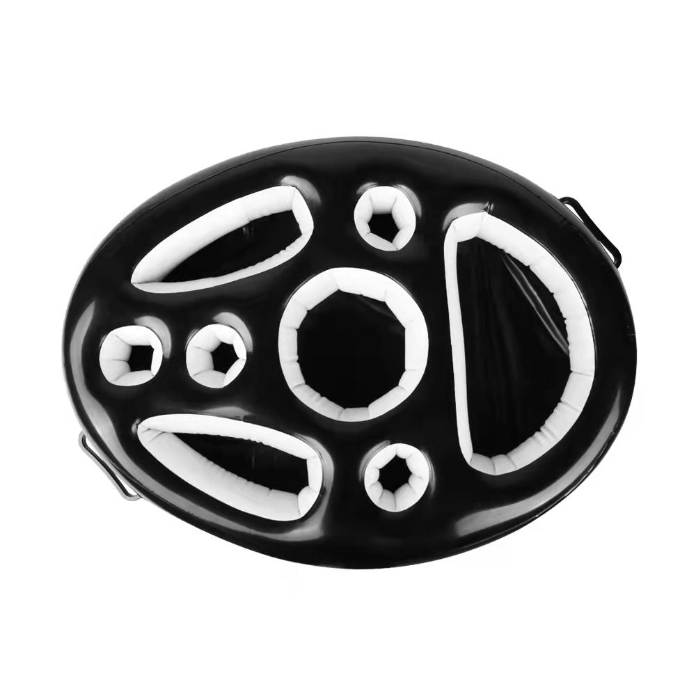 Inflatable PVC Tray Porous Coaster Water Mat Portable Drink Holder Cup Holder