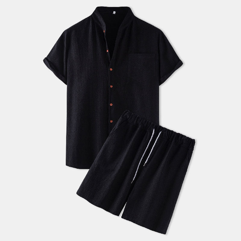 Men's lapel Print Two-piece Suit