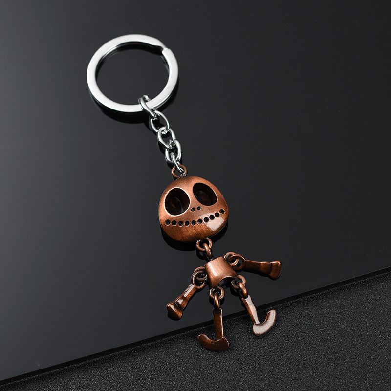 Alloy Keychain Space Robot Pendant Skateboard Car Charm Keychain