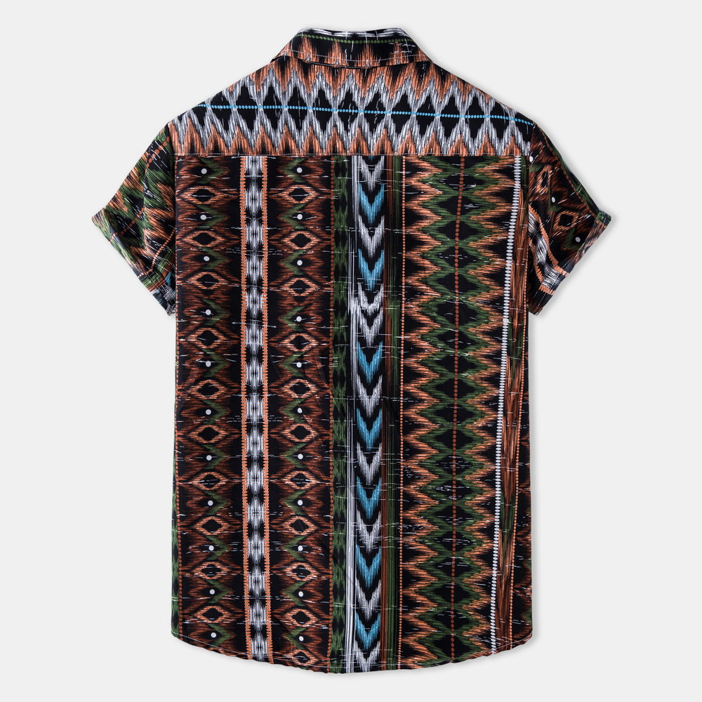 Casual Vacation Print Two-piece Suit