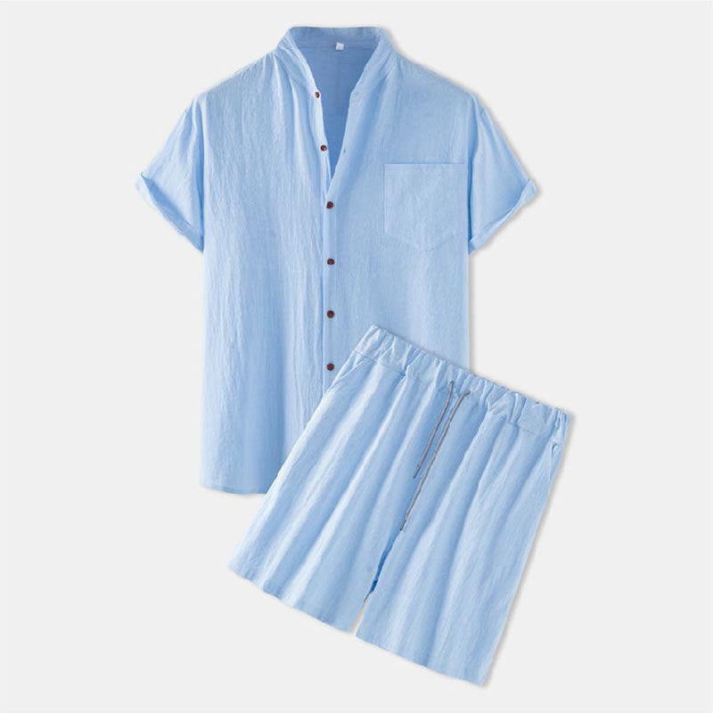 Men's lapel Print Two-piece Suit