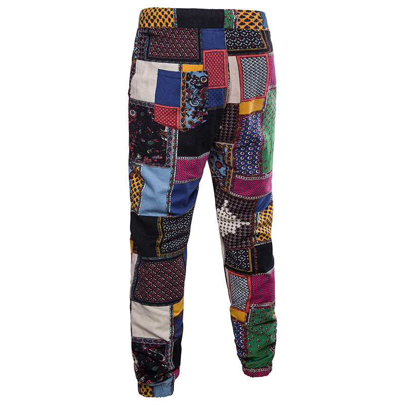 Men's lapel Print Two-piece Suit