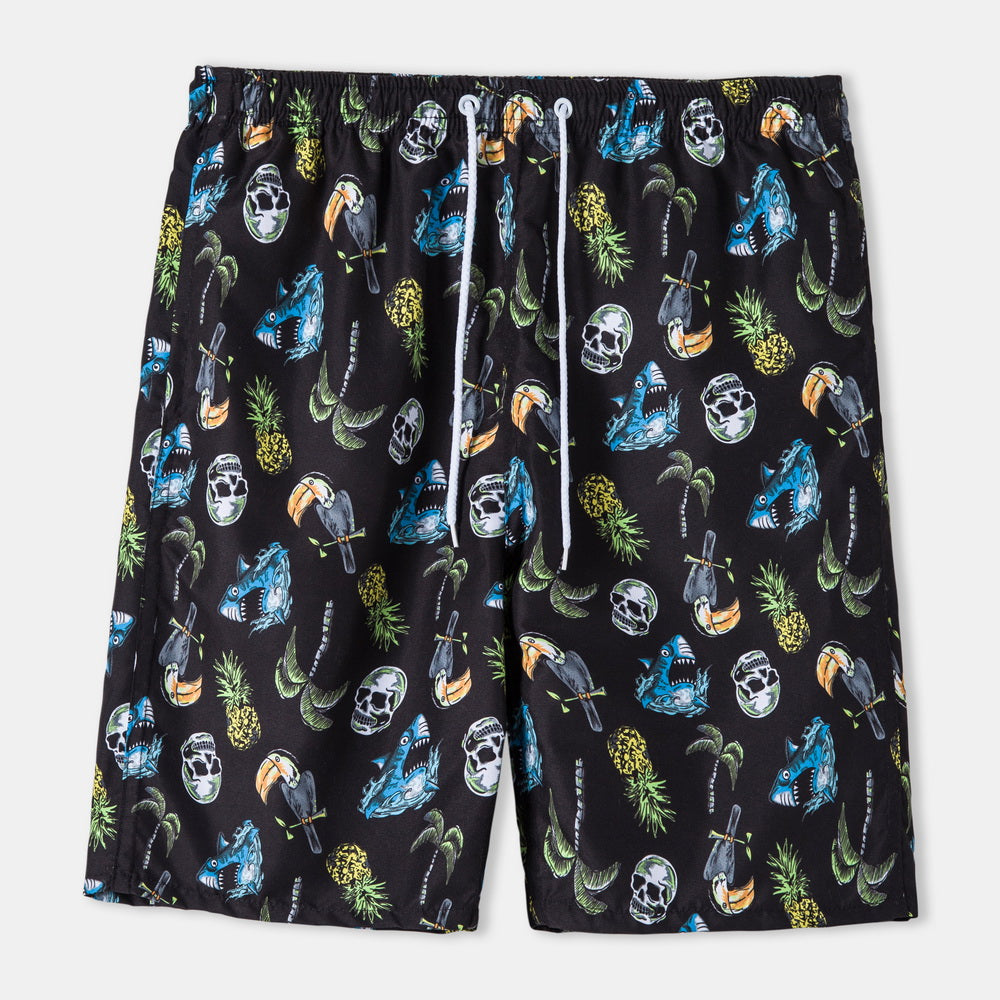 Casual Vacation Print Two-piece Suit