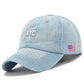 Letter Embroidered Street Denim Fabric Washed Personalized Casual Baseball Cap