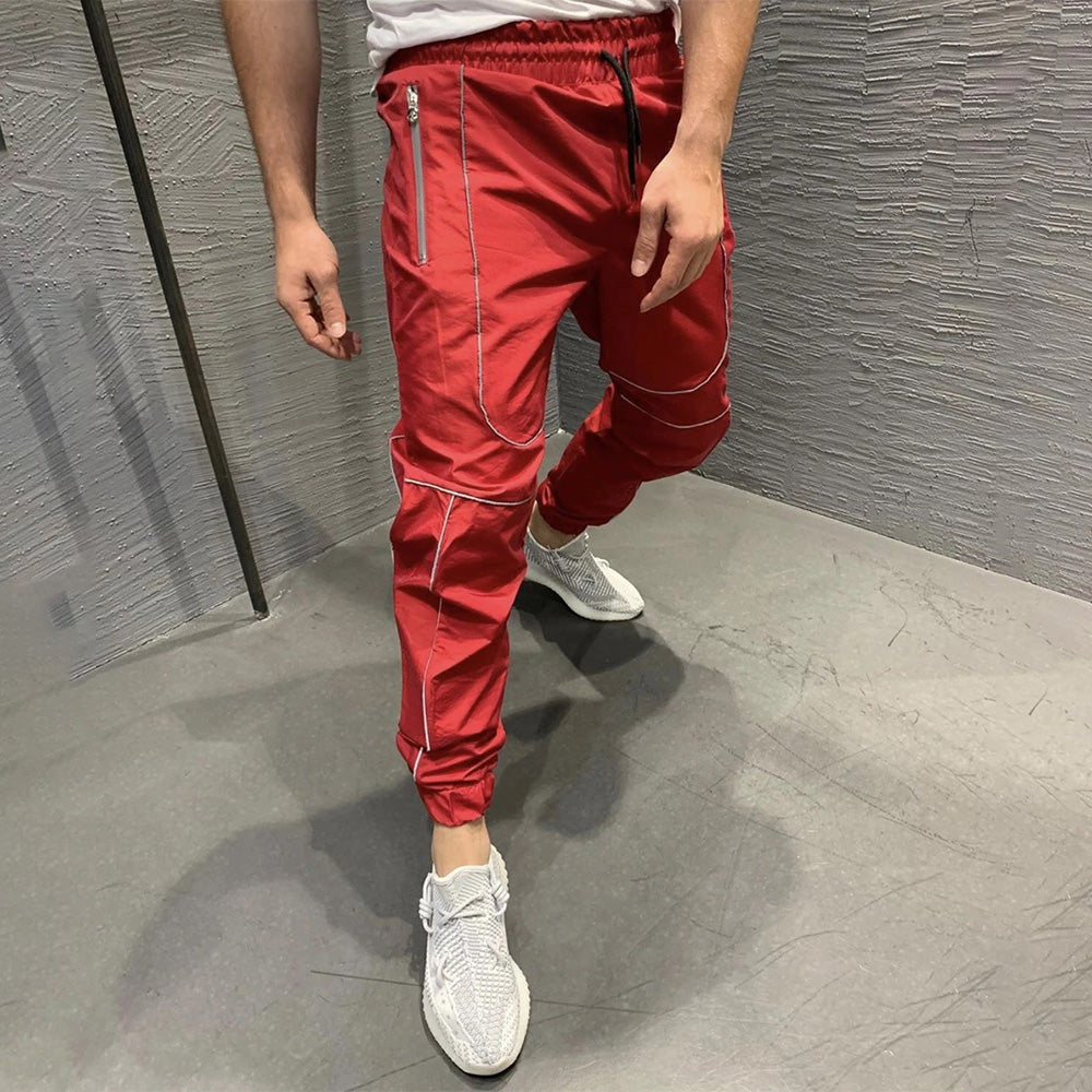 Casual Fluorescent Stitching Personalized Sports Overalls