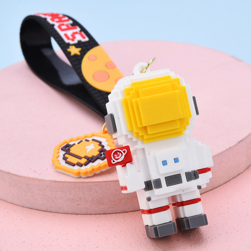 Building Block Space Astronaut Keychain