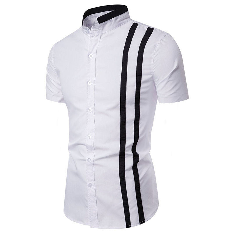 Casual striped short sleeve shirt