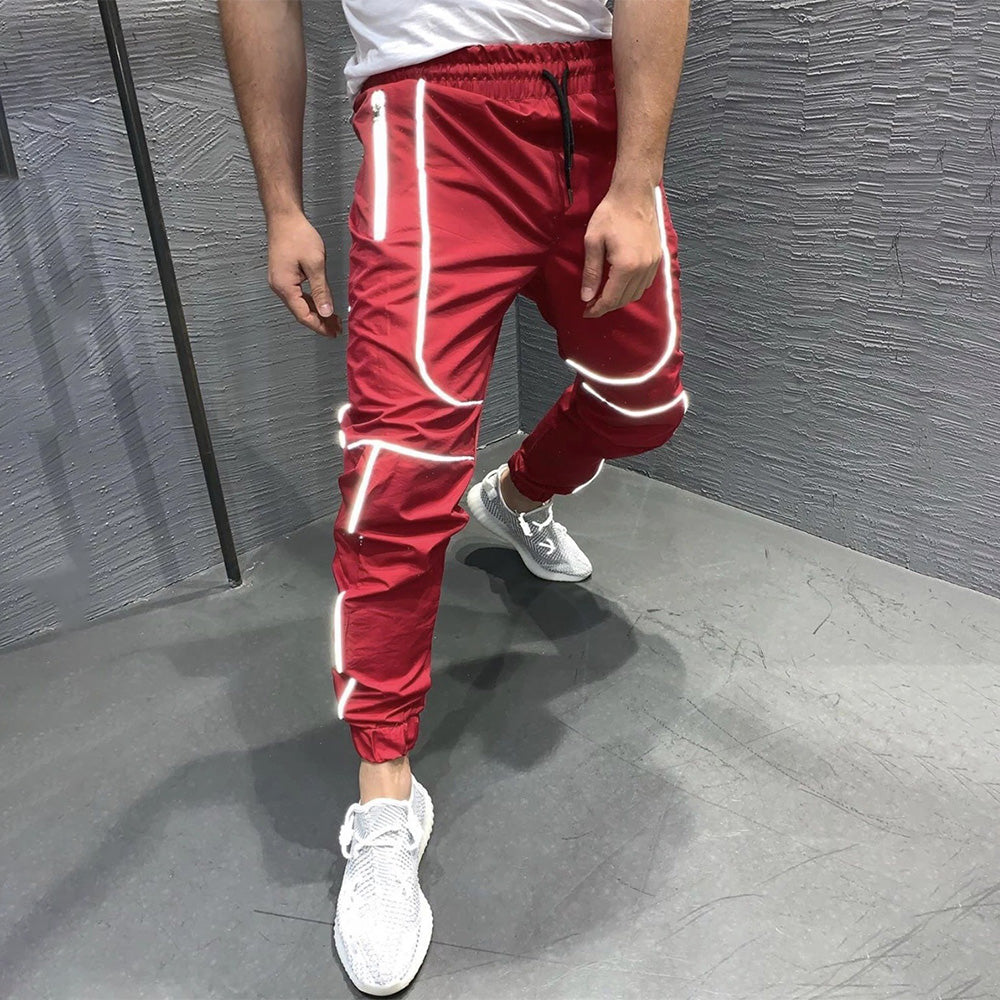 Casual Fluorescent Stitching Personalized Sports Overalls