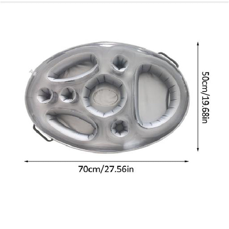 Inflatable PVC Tray Porous Coaster Water Mat Portable Drink Holder Cup Holder