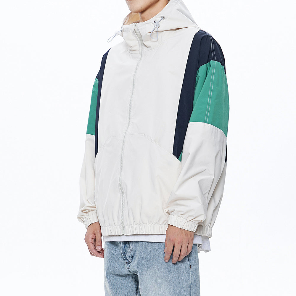 Men's Stitching Zipper Up Hoode Jackets