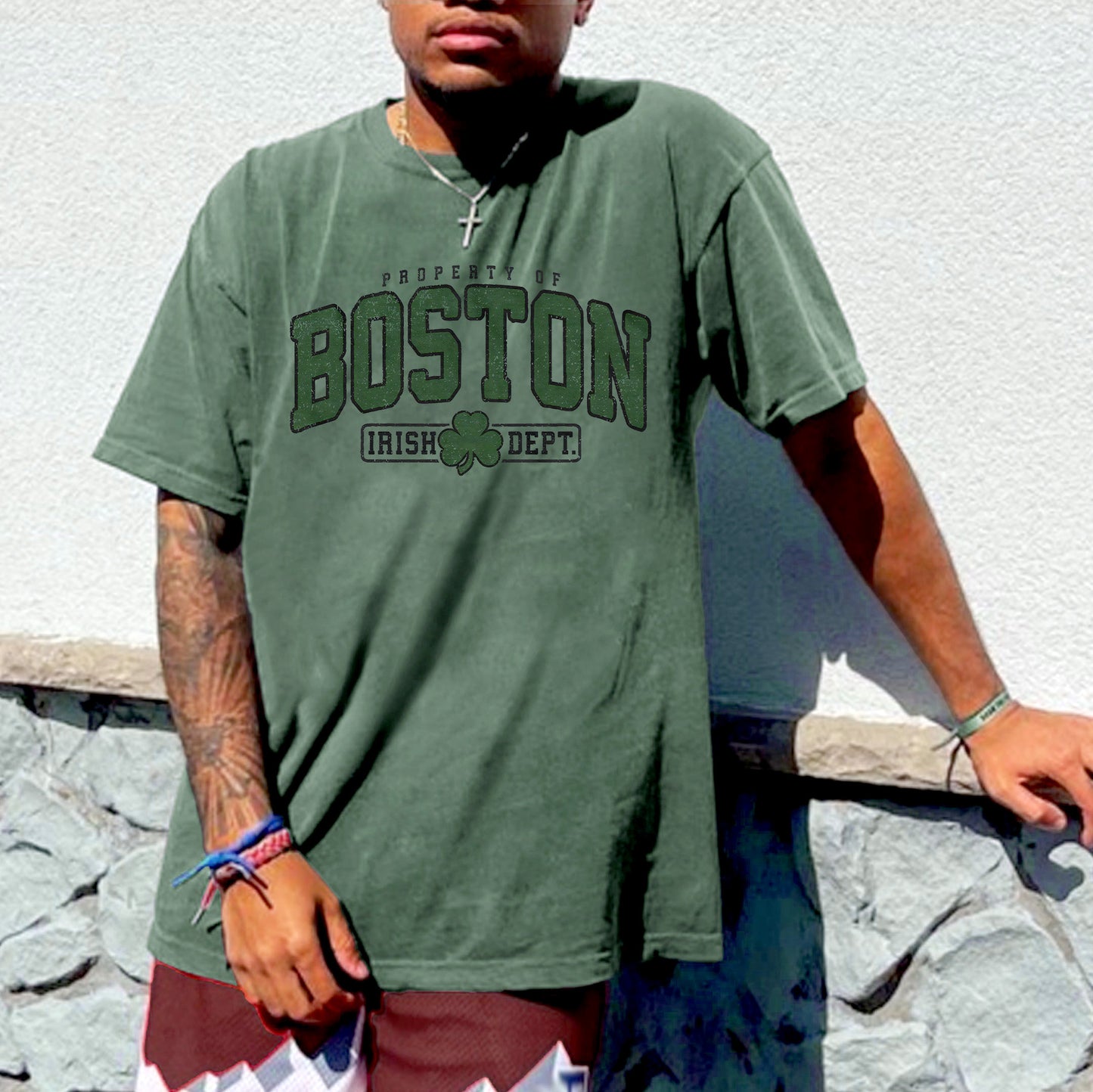 "Property of Boston Irish Dept." Men's Short-sleeve T-Shirts