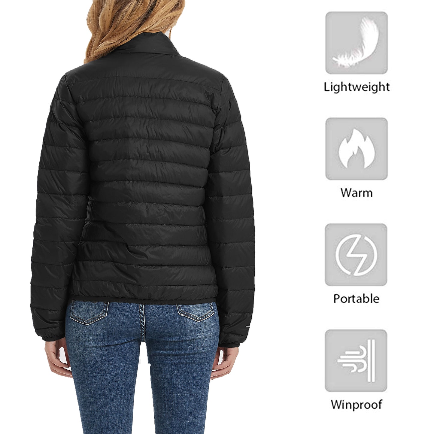 Freetrack Women's Lightweight Stand Collar Zip Up Quilted Sleeveless Puffer Jacket