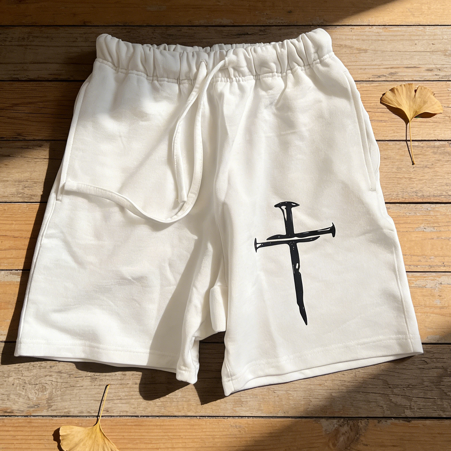 Cross Printed Men's Casual Shorts