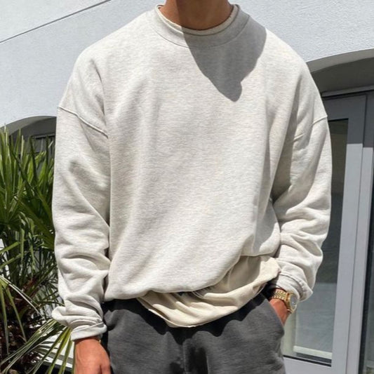 Men's Gray Color Crew Neck Sweatshirts