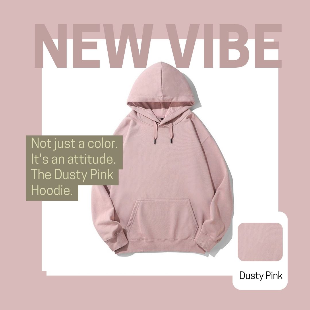 Dusty Pink Fashion Hoodie Unisex
