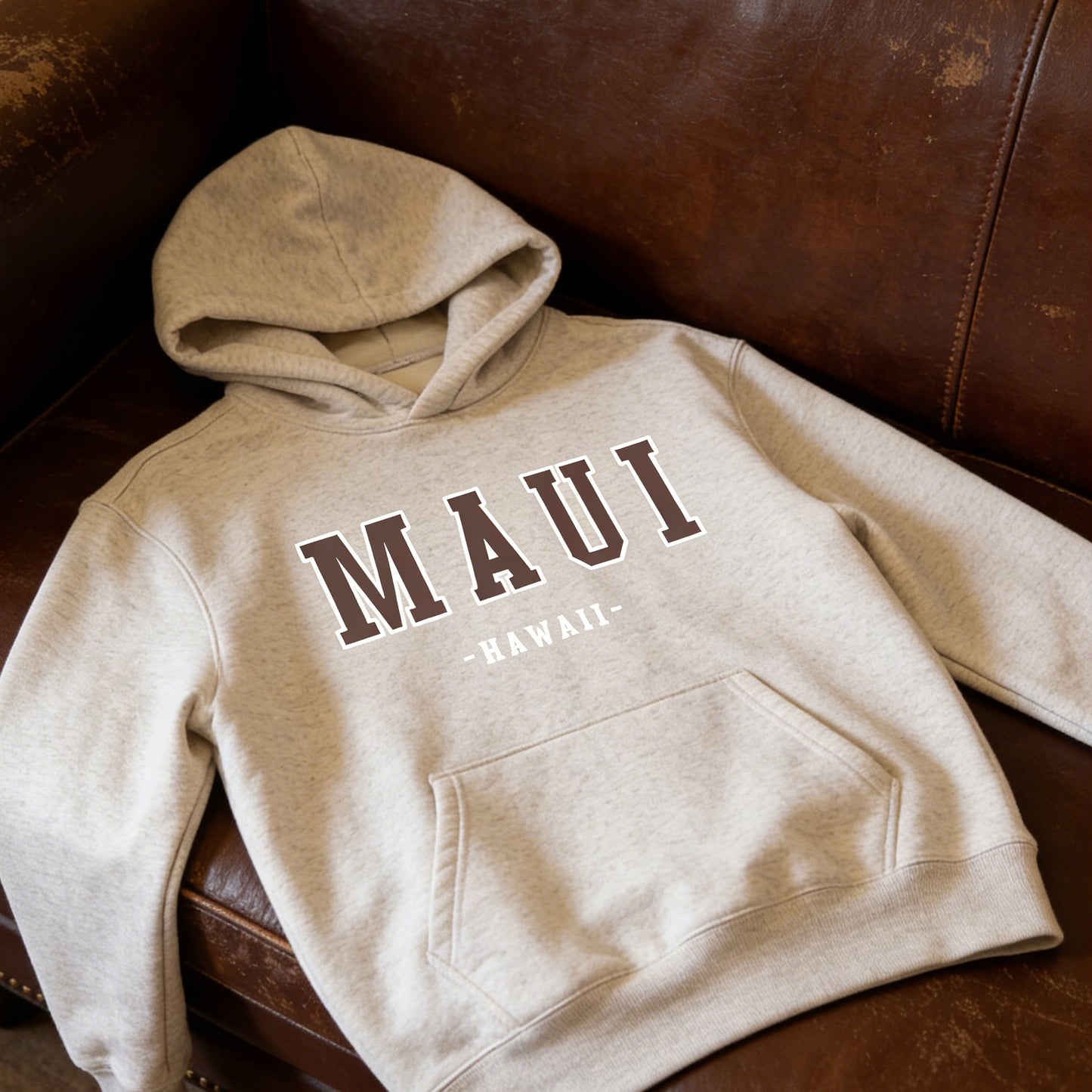 Vintage Maui Hawaii Hoodie, Retro Americana Clean Fit Pullover
