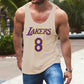 LAKERS Graphic Print Crew Neck Casual Tank Top
