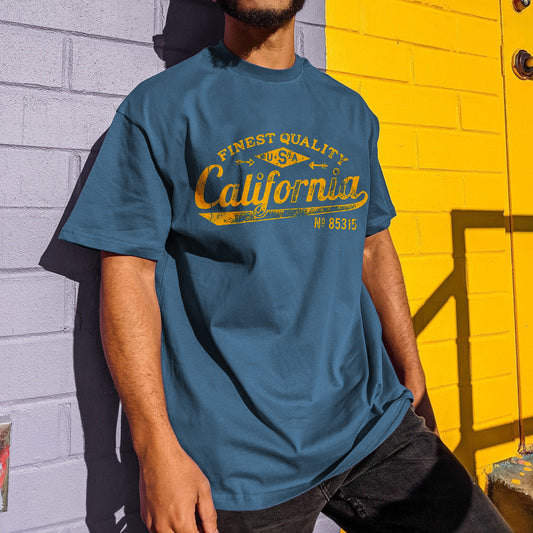 California Graphic Print Casual Men's T-Shirt