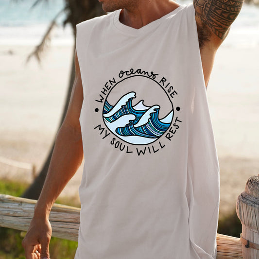 When Oceans Rise My Soul Will Rest Men's Tank Top