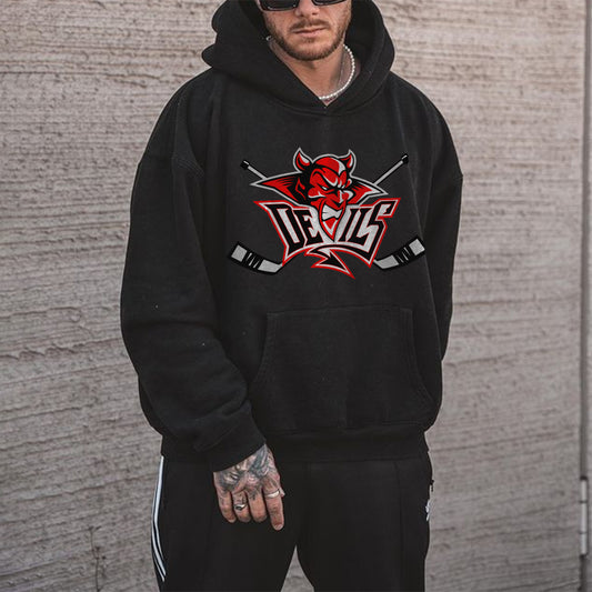 New Jersey Devils Men‘s Fleeced Hoodie