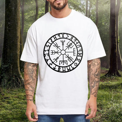 Viking Runes Men's Retro Graphic T-shirt