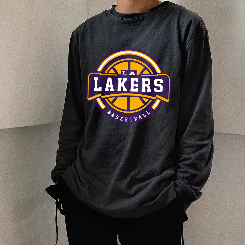 Los Angeles Lakers Men's Long Sleeve T-shirt-A