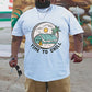 Time to Chill Ocean Wave Print Men's Tee