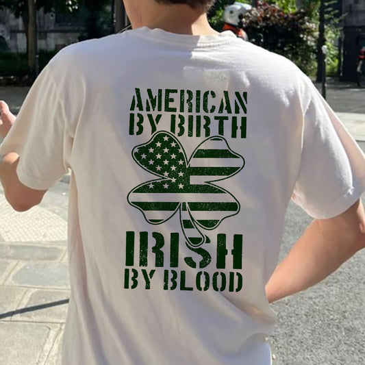 American Flag Clover Tee Cross-Cultural Pride T-shirt