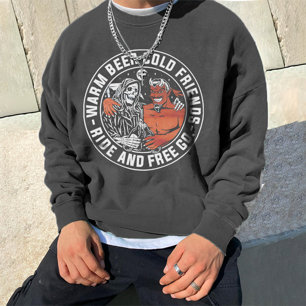 Warm Beer Cold Friends Men's Sweatshirt