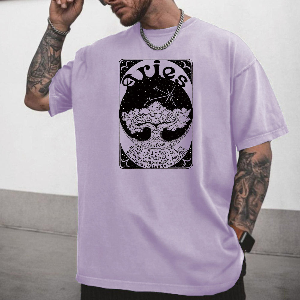Aries Graphic Print Casual Men's T-Shirt