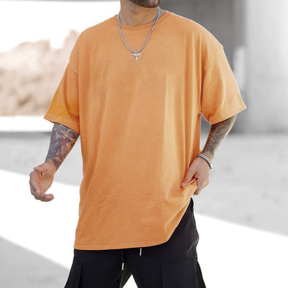 Casual Short Sleeve Plain Loose Men's T-Shirt