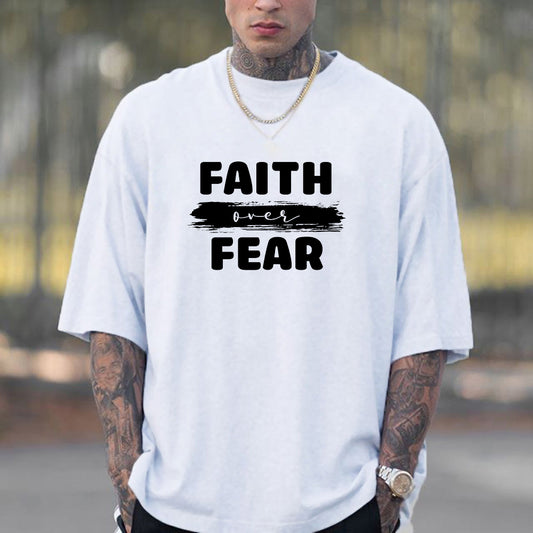 Faith Over Fear Men's Cotton T-shirt 230g