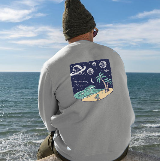 Surfing Graphic Print Men's Sweatshirt